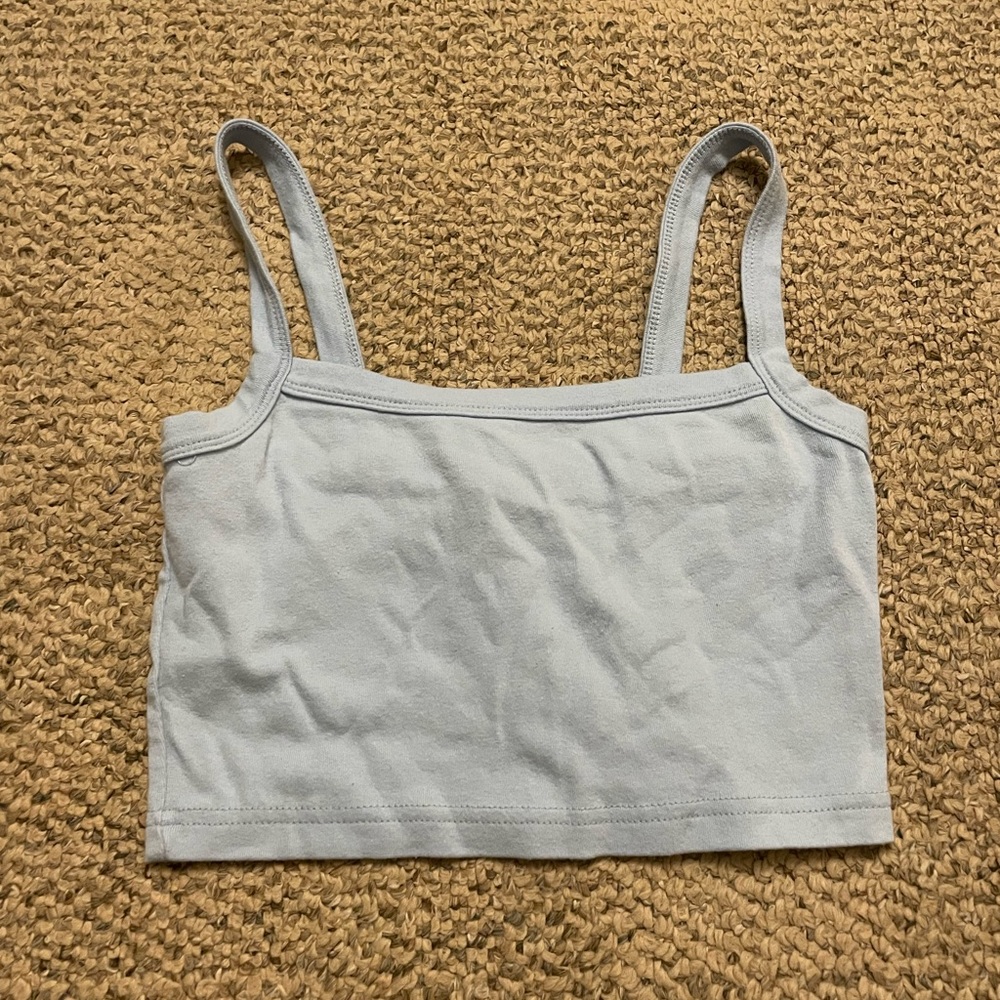 Light blue cropped tank